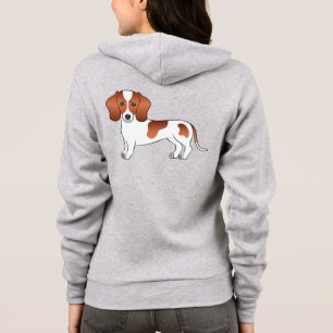 Rotscheckiger Kurzhaar-Dackel Süßer Cartoon-Hund Hoodie