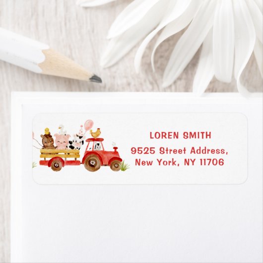 Rotschleppentiere Geburtstagstiere Rücksendeadress (Insitu)