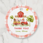 Rotschlepper Geschenkanhänger (Vorderseite)