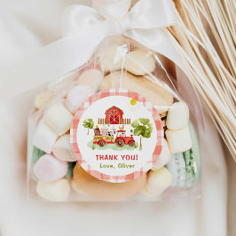 Rotschlepper Runder Aufkleber