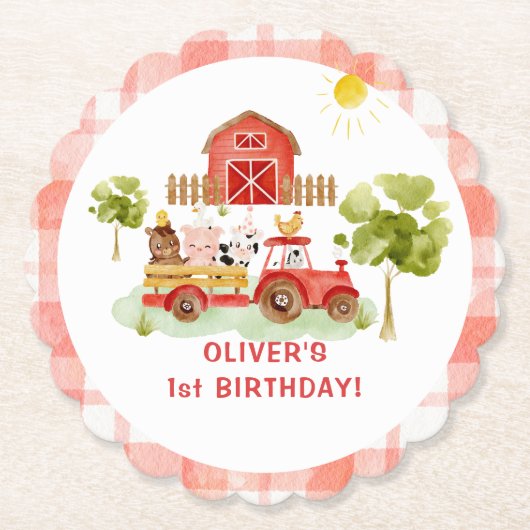 Rotschlepper Untersetzer (Vorderseite)