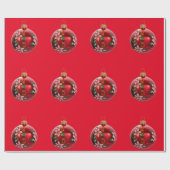 Rotschmuckpapier Geschenkpapier (Flach)