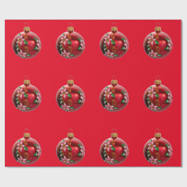 Rotschmuckpapier Geschenkpapier