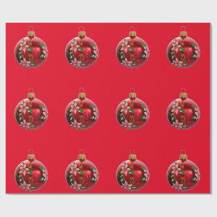 Rotschmuckpapier Geschenkpapier