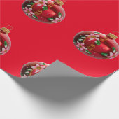 Rotschmuckpapier Geschenkpapier (Ecke)