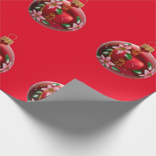 Rotschmuckpapier Geschenkpapier (Ecke)