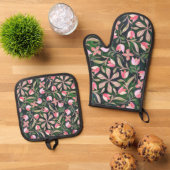 Rotschnabel-Großschnabel Ofenhandschuh & Topflappen-Set (Oben Unten)