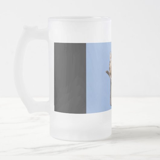 Rotschnabel Mattglas Bierglas (Links)