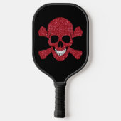 Rotschnabel und Glitzer Pickleball Schläger (Rückseite)