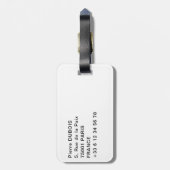 Rotschnabelspecht auf einem Zebra-Rücken - Simbabw Gepäckanhänger (Rückseite vertikal)