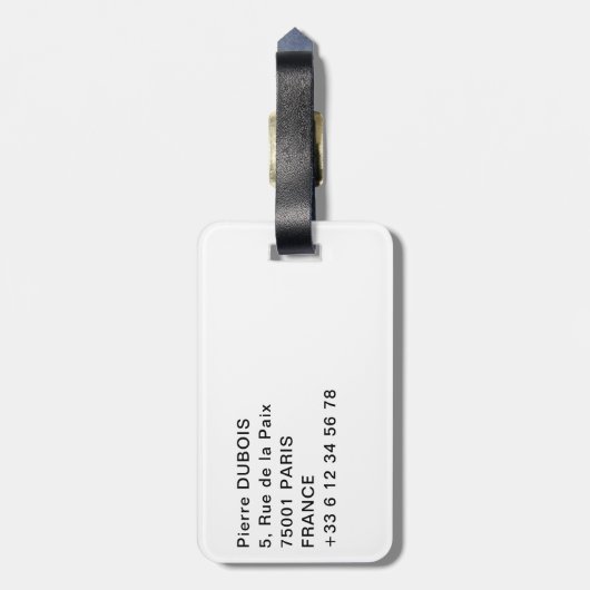 Rotschnabelspecht auf einem Zebra-Rücken - Simbabw Gepäckanhänger (Rückseite vertikal)