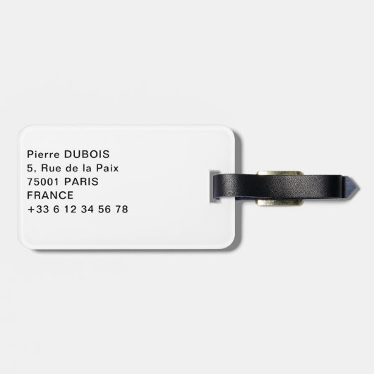 Rotschnabelspecht auf einem Zebra-Rücken - Simbabw Gepäckanhänger (Rückseite horizontal)