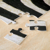 Rotschnabelspecht auf einem Zebra-Rücken - Simbabw Puzzle (Seite)
