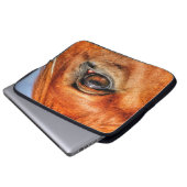 Rotschnaupferd-Foto Laptopschutzhülle (Vorne Knopf)