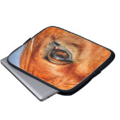 Rotschnaupferd-Foto Laptopschutzhülle (Vorne Knopf)