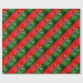 Rotschneeflocken Geschenkpapier (Flach)