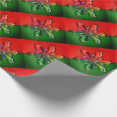 Rotschneeflocken Geschenkpapier (Ecke)