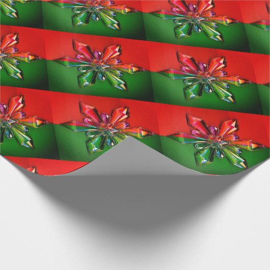 Rotschneeflocken Geschenkpapier (Ecke)