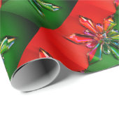 Rotschneeflocken Geschenkpapier (Rolleneckpunkt)