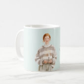 Rotschopf-Frau Pullover Kerze Kaffeetasse (Vorderseite Links)