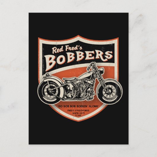 Rotschopf Freds Bobber Postkarte (Vorderseite)