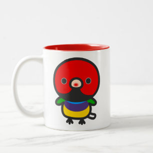 Rotschopf-Gouldamadine Zweifarbige Tasse