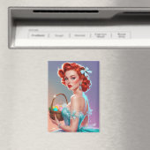 Rotschopf-Pin-Up-Osterkörbchen Magnet (In Situ (Geschirrspüler))