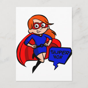 Rotschopf-Supermama Postkarte