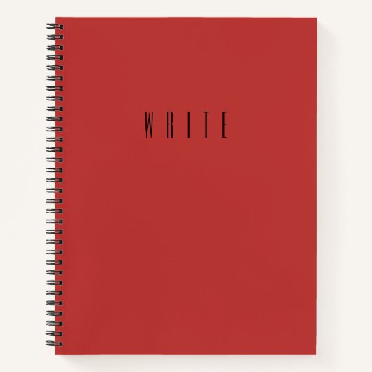 Rotschreibtypografie Notizblock (Vorderseite)