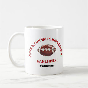 Rotschul-Footballspieler personalisiert Kaffeetasse