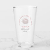 Rotschul-Fußballspieler personalisiert Glas (Rückseite)