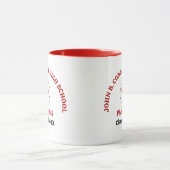 Rotschulbaseballspieler personalisiert tasse (Zentrum)