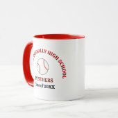 Rotschulbaseballspieler personalisiert tasse (Vorderseite Links)