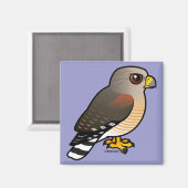 Rotschulterfalke Magnet (Vorderseite/Rückseite)