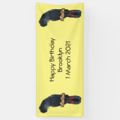 Rotschwanz-Cartoon Banner (Vertikal)