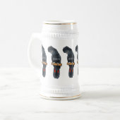 Rotschwanz-Cartoon Bierglas (Vorderseite Links)