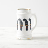 Rotschwanz-Cartoon Bierglas (VorderseiteRechts)