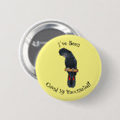 Rotschwanz-Cartoon Button (Vorne & Hinten)