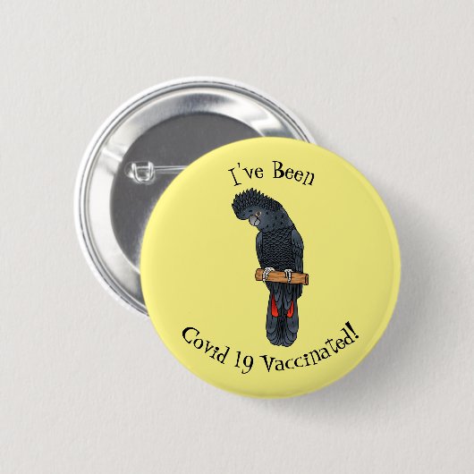 Rotschwanz-Cartoon Button (Vorne & Hinten)