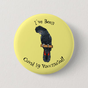 Rotschwanz-Cartoon Button