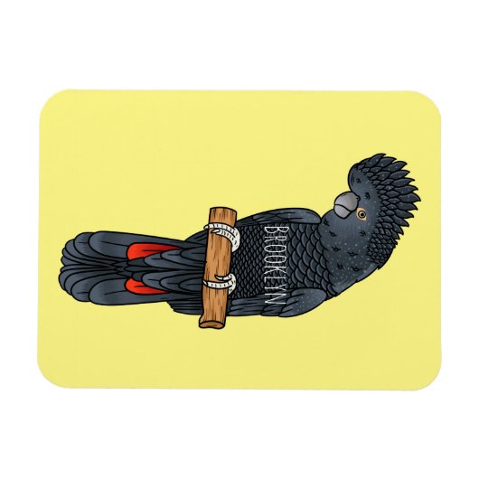 Rotschwanz-Cartoon Magnet (Horizontal)