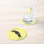 Rotschwanz-Cartoon Runder Pappuntersetzer (Vor Ort)