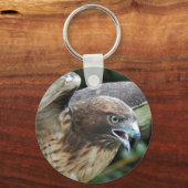 Rotschwanz-Hawk-Foto Schlüsselanhänger (Vorderseite)
