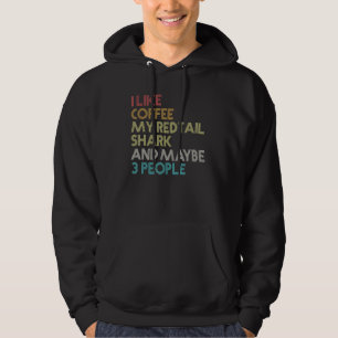 Rotschwanz Schwarzer Hai Kaffee Aquarium Vintag Hoodie