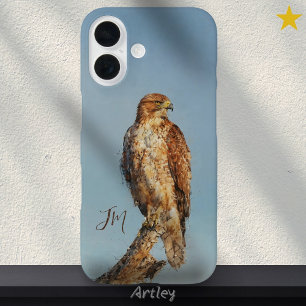 Rotschwanz-Vogelmalerei-Individuelle Name iPhone 16 Hülle