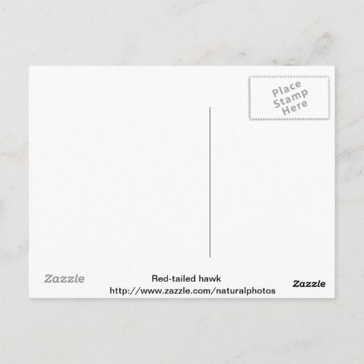 Rotschwanzbäume Postkarte (Rückseite)