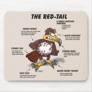 Rotschwanzbussard Cartoon Mousepad