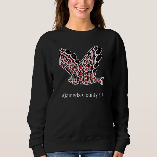 Rotschwanzbussard des Alameda County Native Americ Sweatshirt (Vorderseite)