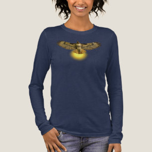 Rotschwanzbussard fliegt in die Sonne Tri-Blend Shirt