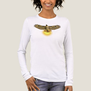Rotschwanzbussard fliegt in die Sonne Tri-Blend Shirt
